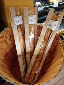 baguettes in paper bags