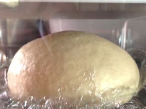 ball of dough before expansion